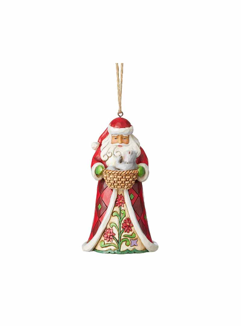 Babbo Natale con gattino e cesta