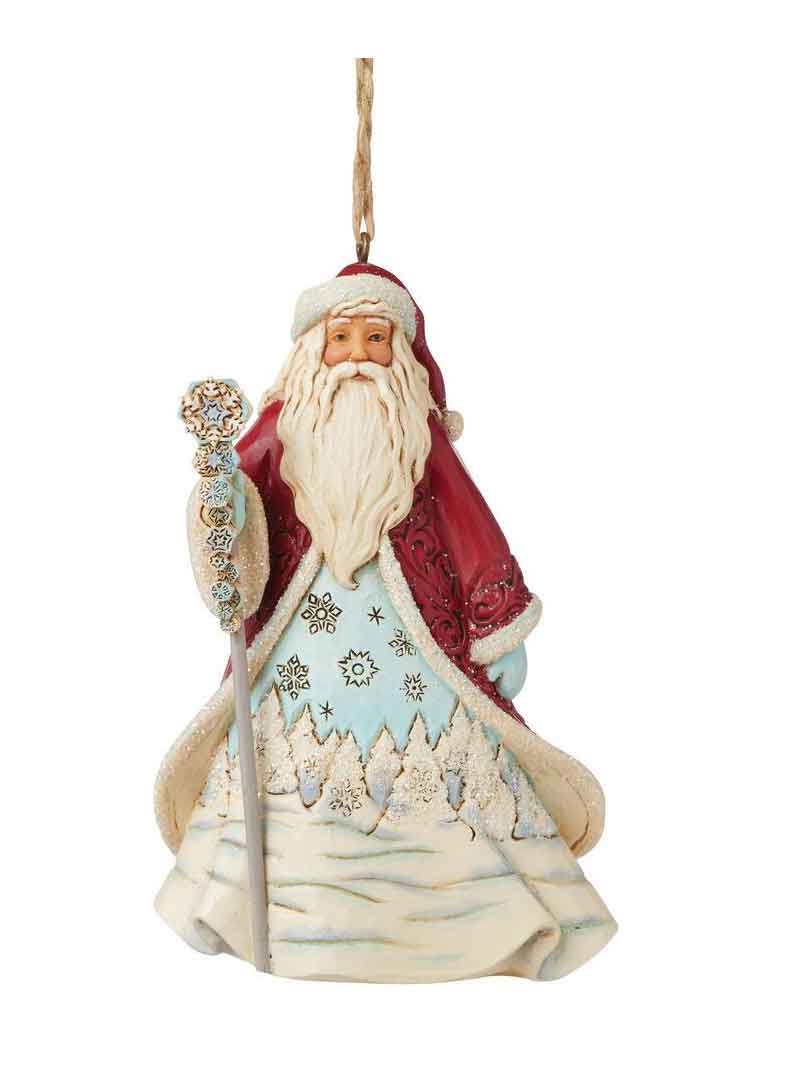 Pendaglio Santa Claus nel paese innevato