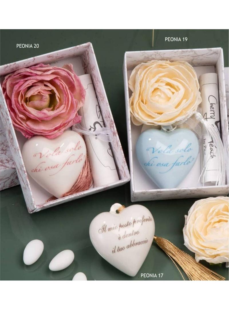 Peonia con Cuore in Capodimonte